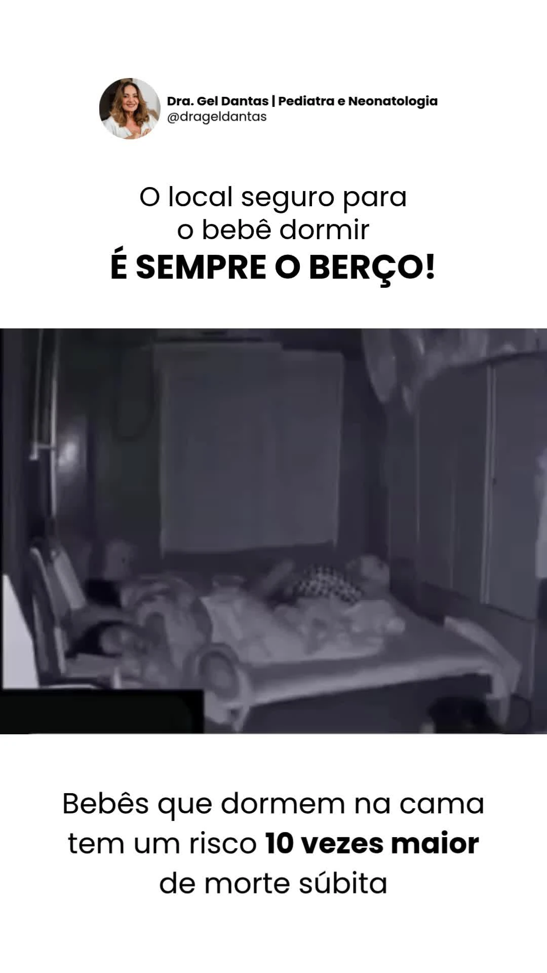 O lugar seguro para o bebê dormir é sempre o berço